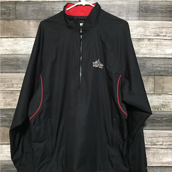 Footjoy Dryjoys Pullover Windbreaker Jacket Men’s L Black Tulalip Resort Casino - Picture 4 of 9